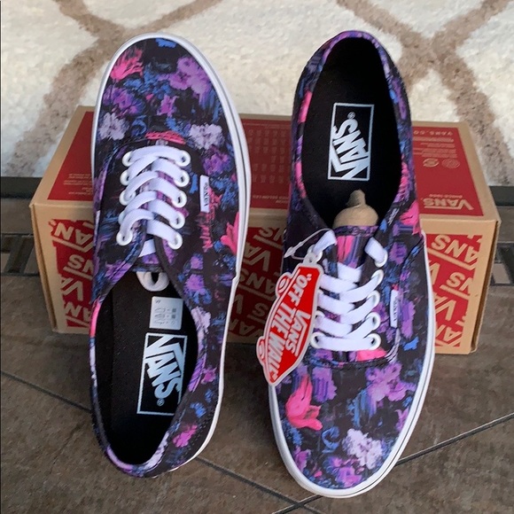 Vans | Shoes | Vans Authentic Era Warped Floral Blktrwht Wmns | Poshmark